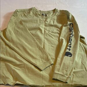 Carhartt Women’s Plus 3X Sage Green Long Sleeve Tee